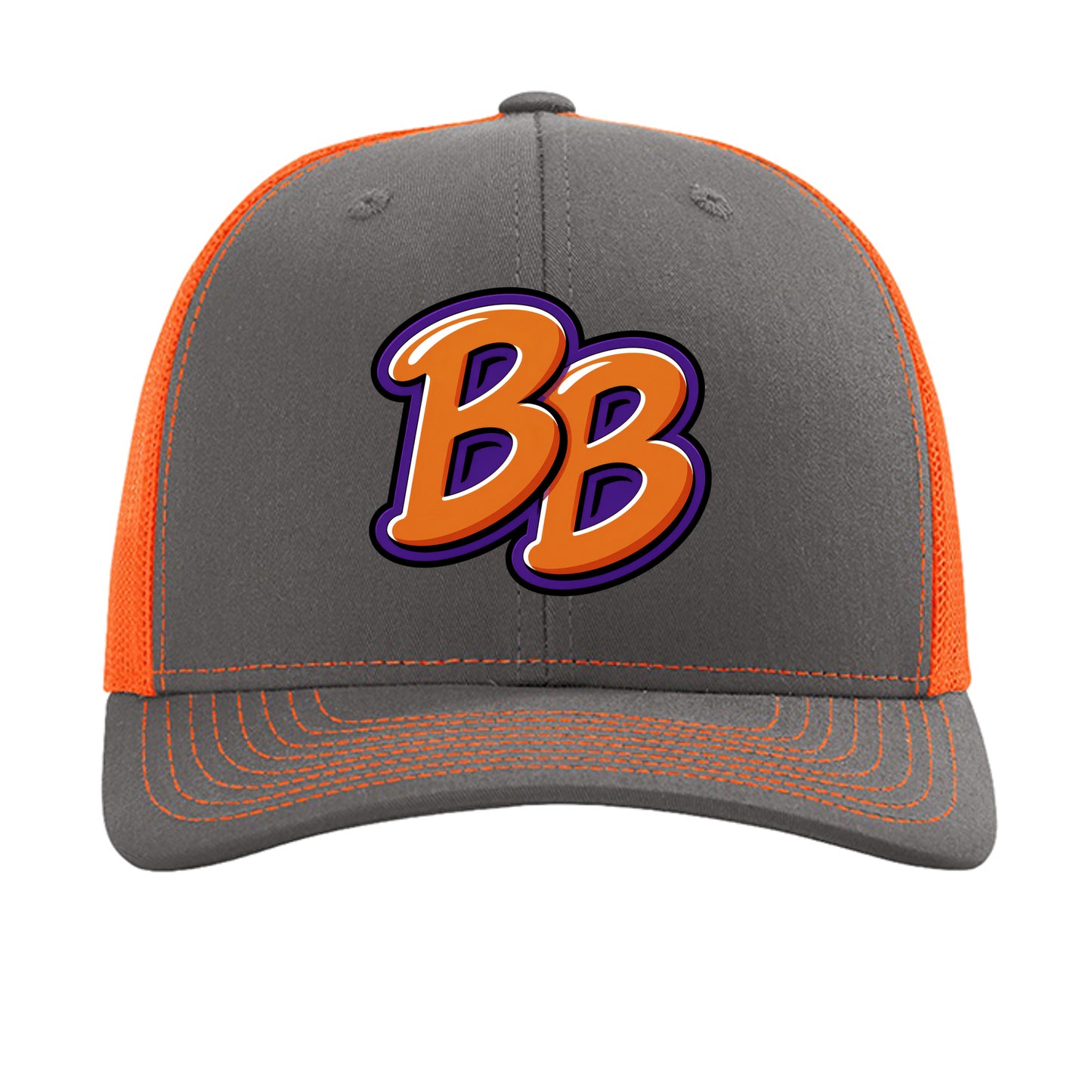 Charcoal/ Neon Orange - 112 - FRONT