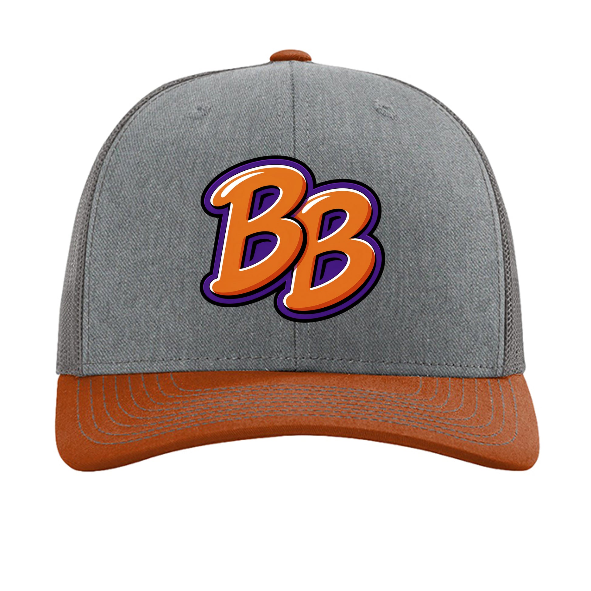 Heather Grey/ Charcoal/ Dark Orange - 112 - FRONT